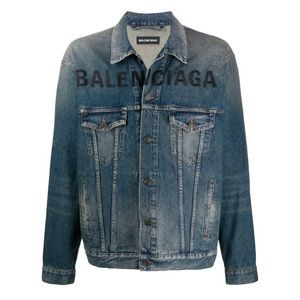 Balenciaga Front Logo Denim Jacket